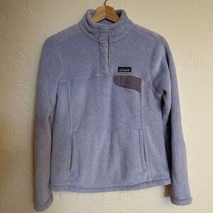 Patagonia Fuzzy Snap Pullover in Lavender